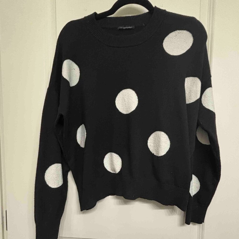 T Tahari Women's Polka Dot Sweater